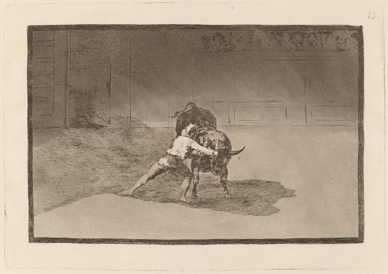 A híres Martincho zászlókat rak a kocogásra alkotó: Francisco de Goya