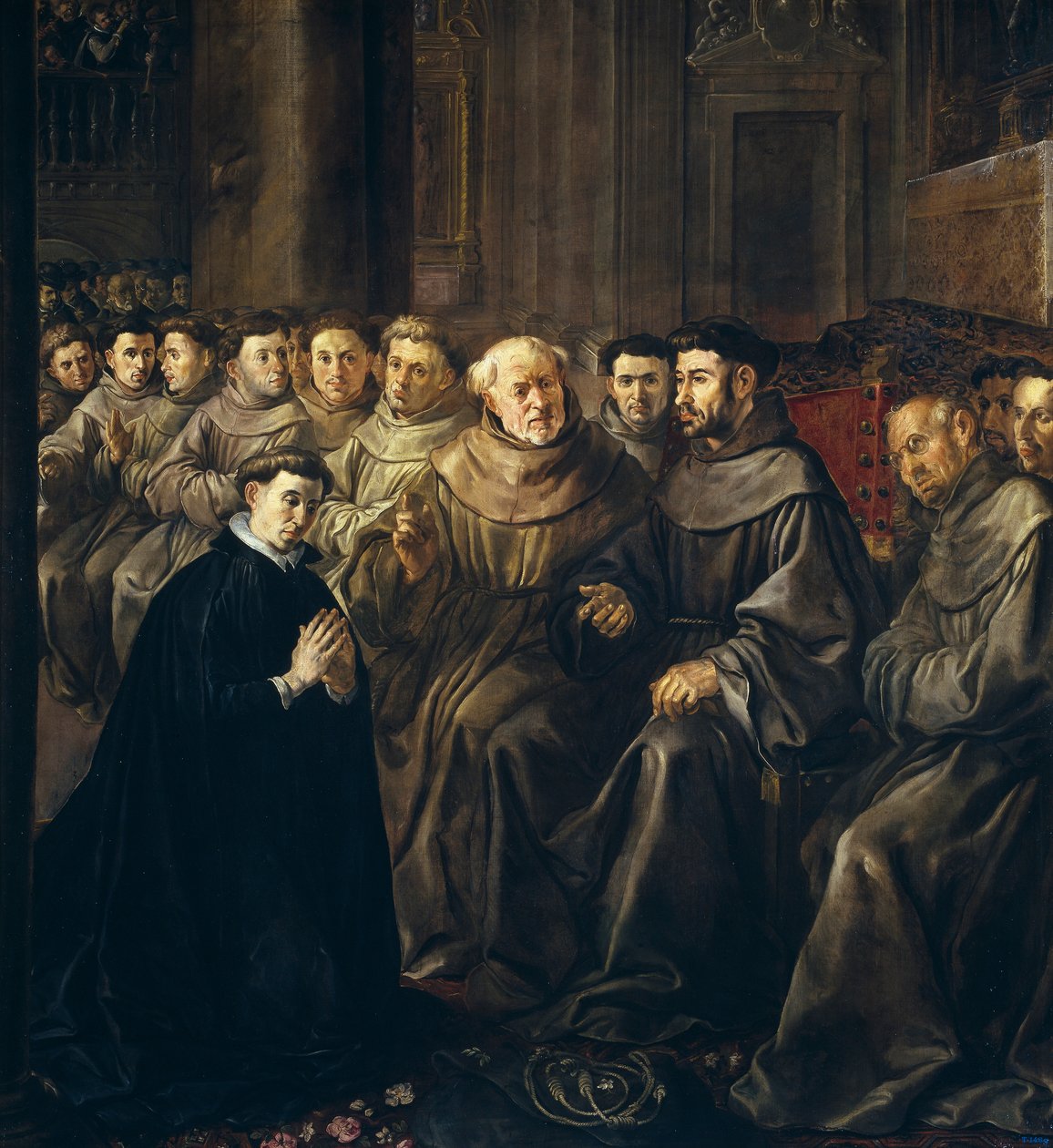 Szent Bonaventúra belép a ferences rendbe alkotó: Francisco Herrera the Elder