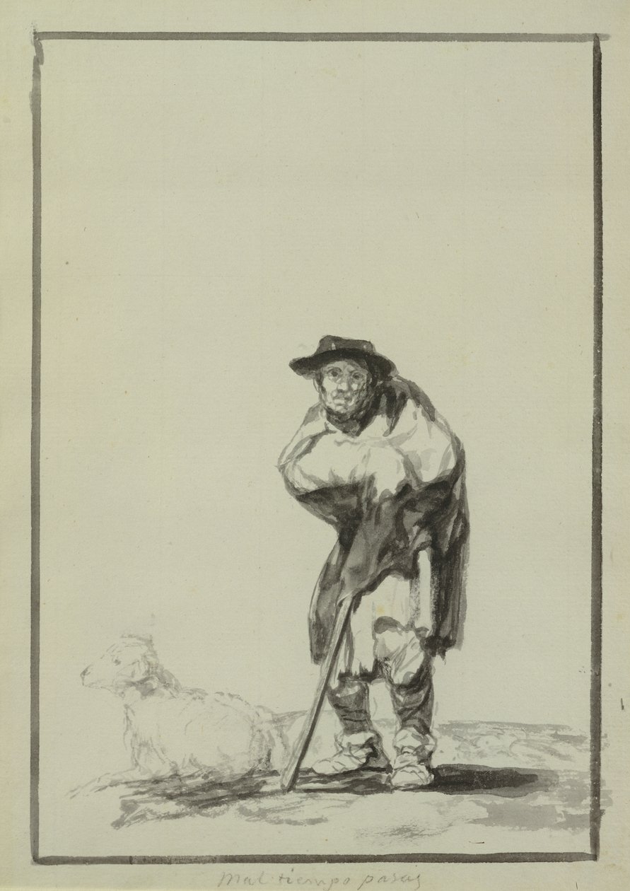 Mal tiempo pasas (gouache) alkotó: Francisco de Goya