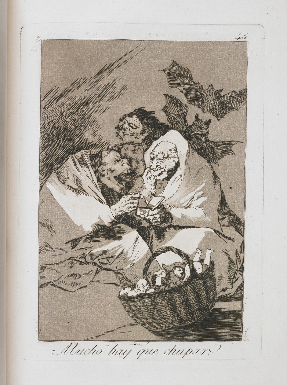 Tányér Los Caprichosból, 1797-1798 alkotó: Francisco de Goya