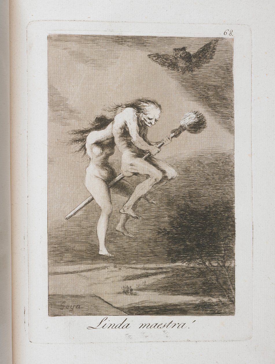 Tányér a Los Caprichosból, 1797-1798 alkotó: Francisco de Goya