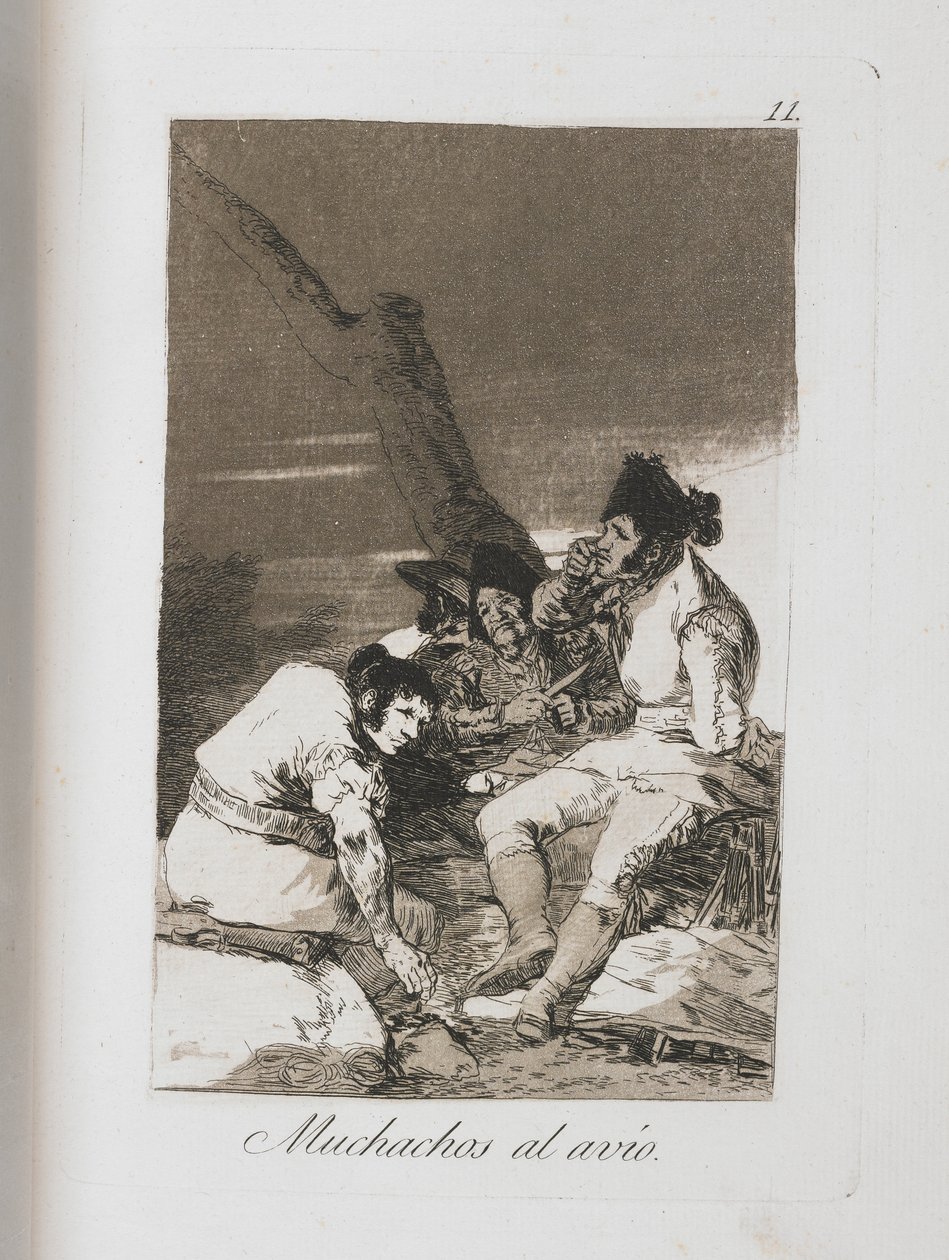 Tányér a Los Caprichosból, 1797-1798 alkotó: Francisco de Goya
