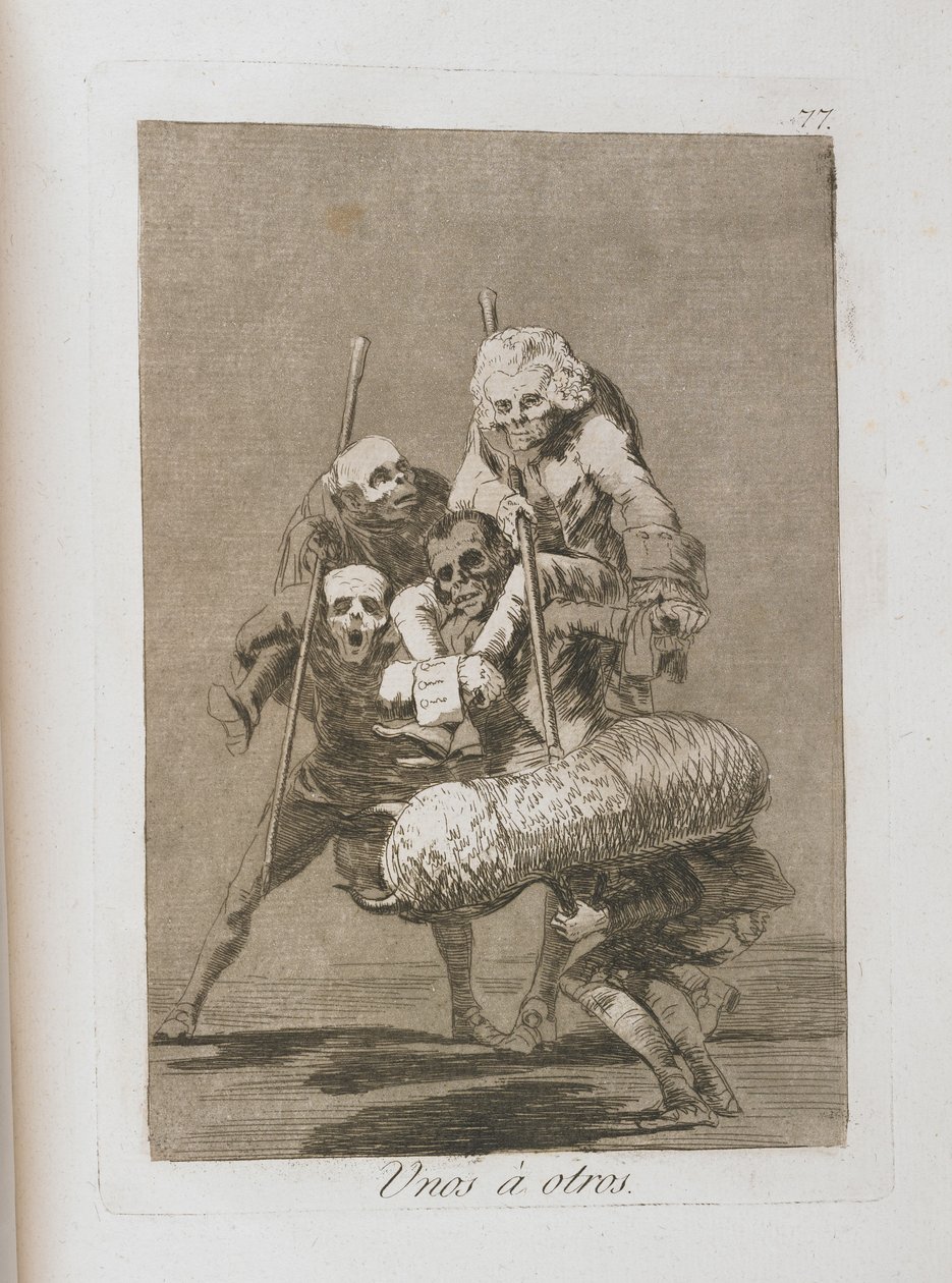 Tányér Los Caprichosból, 1797-1798 alkotó: Francisco de Goya