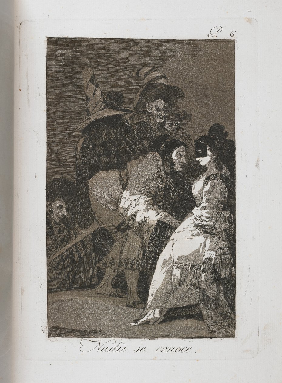 Tányér a Los Caprichosból, 1797-1798 alkotó: Francisco de Goya