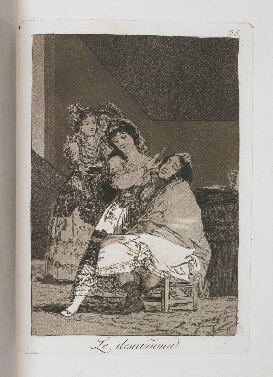 Tányér Los Caprichosból, 1797-1798 alkotó: Francisco de Goya