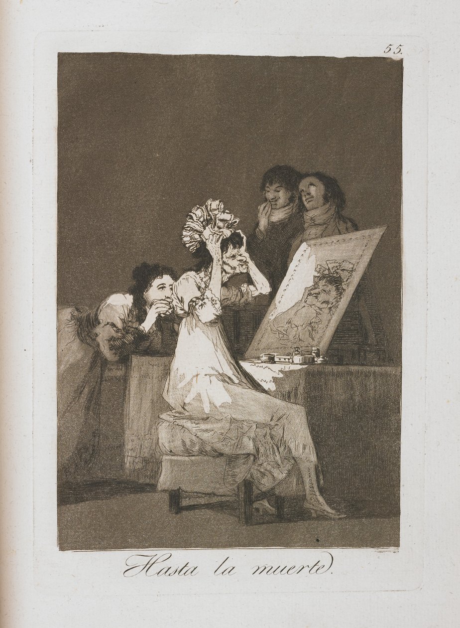 Tányér Los Caprichosból, 1797-1798 alkotó: Francisco de Goya