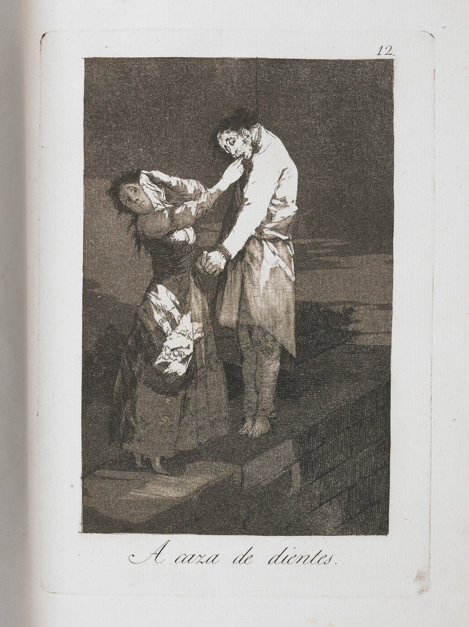 Tányér Los Caprichosból, 1797-1798 alkotó: Francisco de Goya