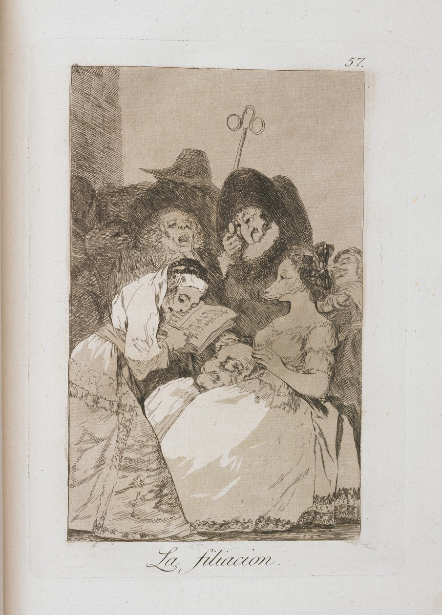 Tányér Los Caprichosból, 1797-1798 alkotó: Francisco de Goya