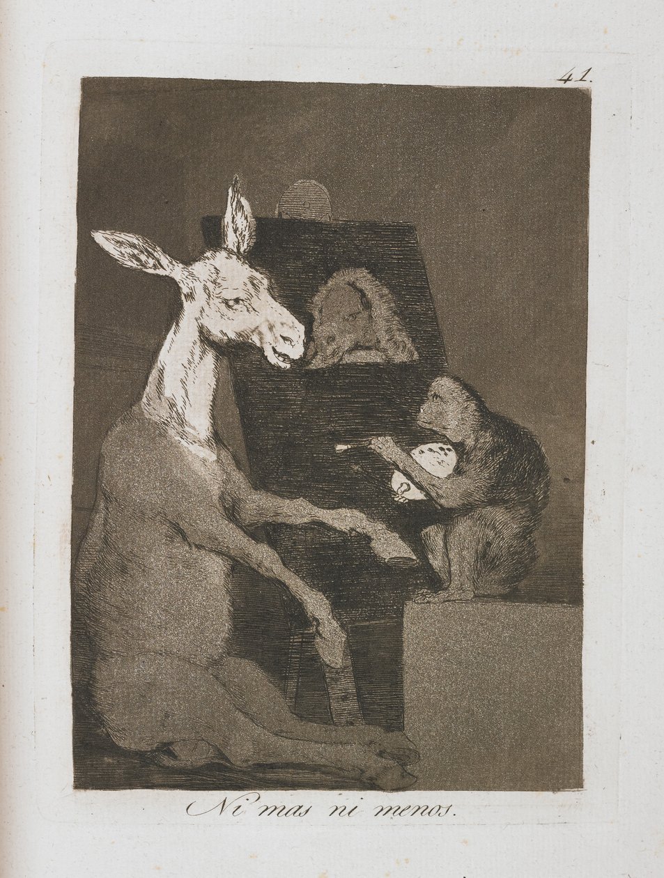 Tányér a Los Caprichosból, 1797-1798 alkotó: Francisco de Goya