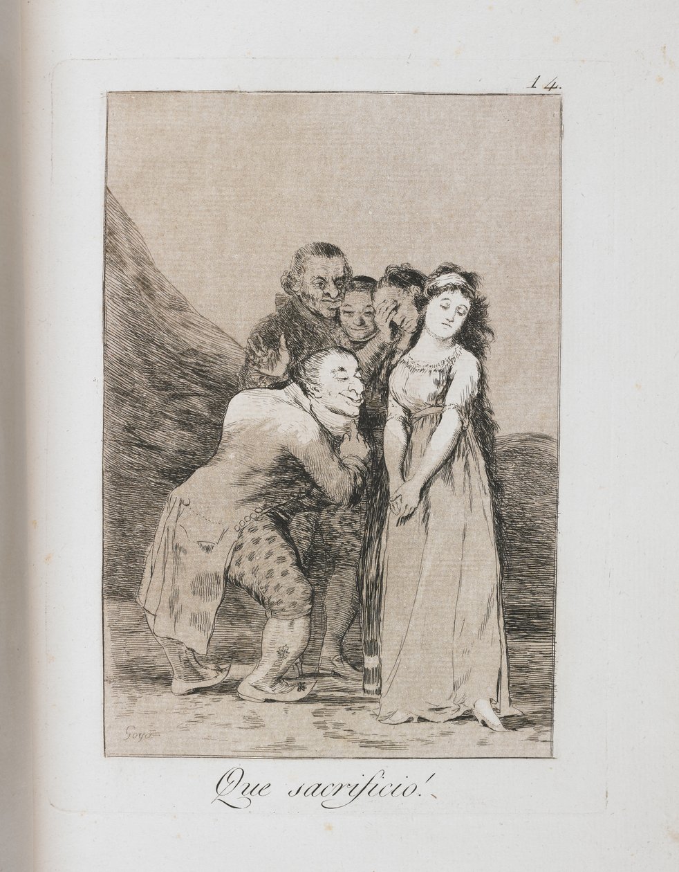 Tányér a Los Caprichosból, 1797-1798 alkotó: Francisco de Goya