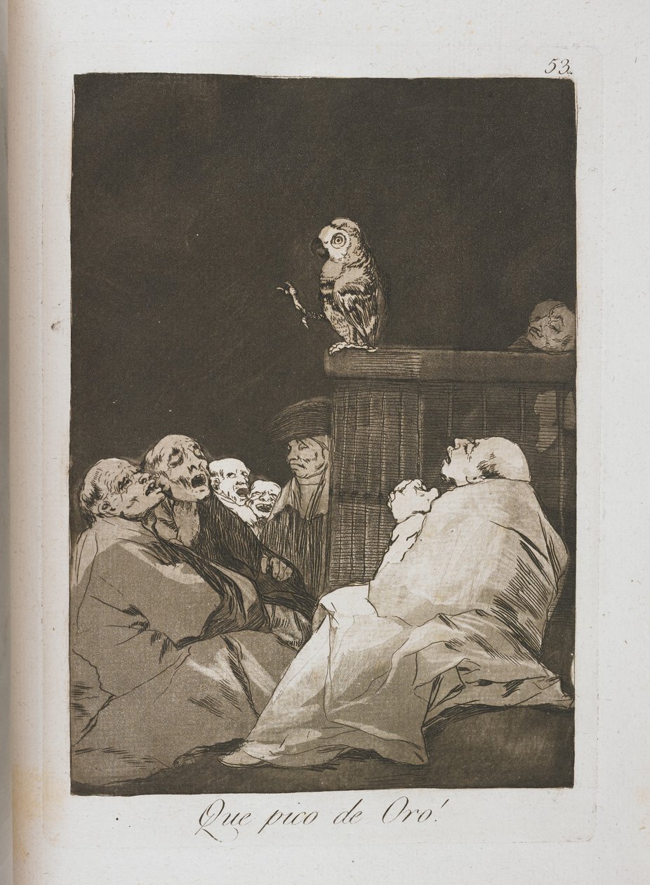 Tányér a Los Caprichosból, 1797-1798 alkotó: Francisco de Goya