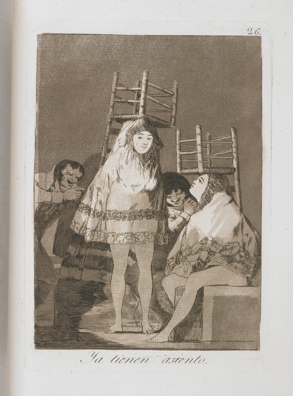 Tányér Los Caprichosból, 1797-1798 alkotó: Francisco de Goya