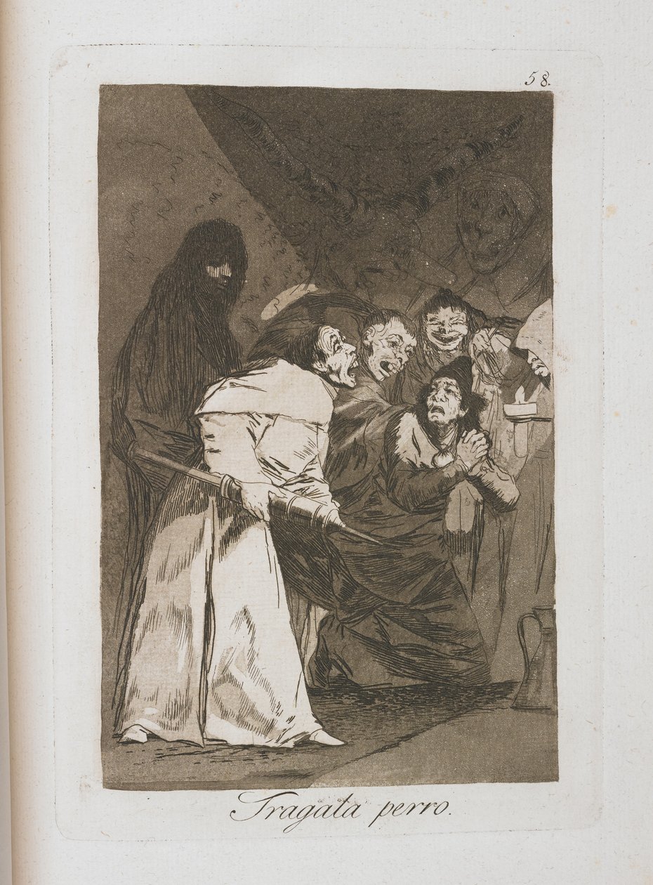 Tányér Los Caprichosból, 1797-1798 alkotó: Francisco de Goya