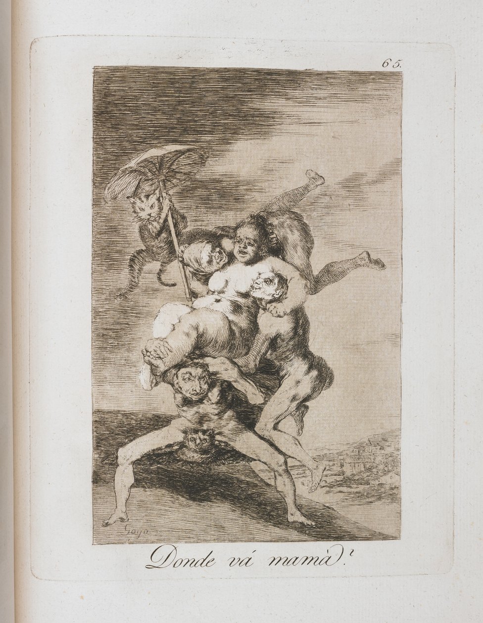 Tányér Los Caprichosból, 1797-1798 alkotó: Francisco de Goya