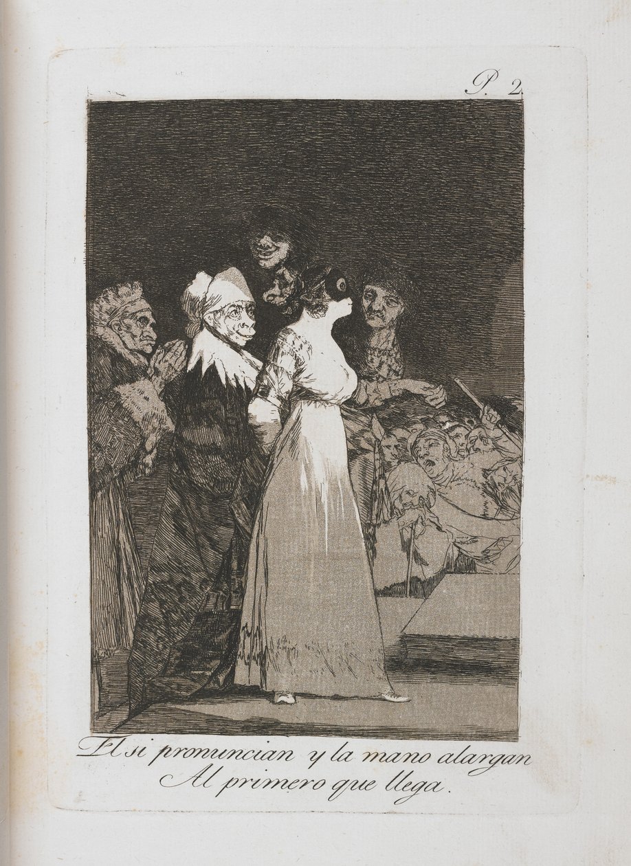 Tányér Los Caprichosból, 1797-1798 alkotó: Francisco de Goya