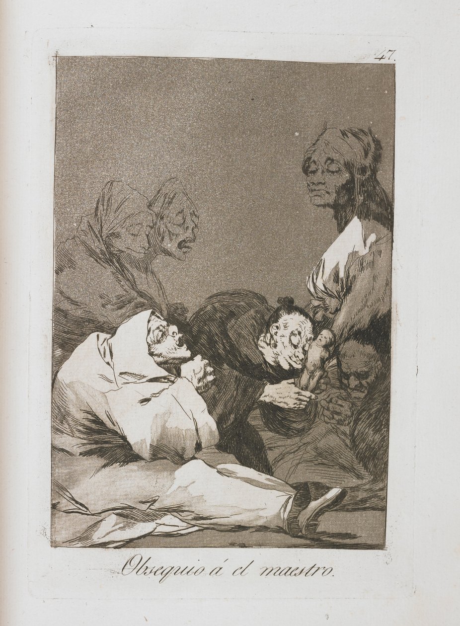 Tányér Los Caprichosból, 1797-1798 alkotó: Francisco de Goya