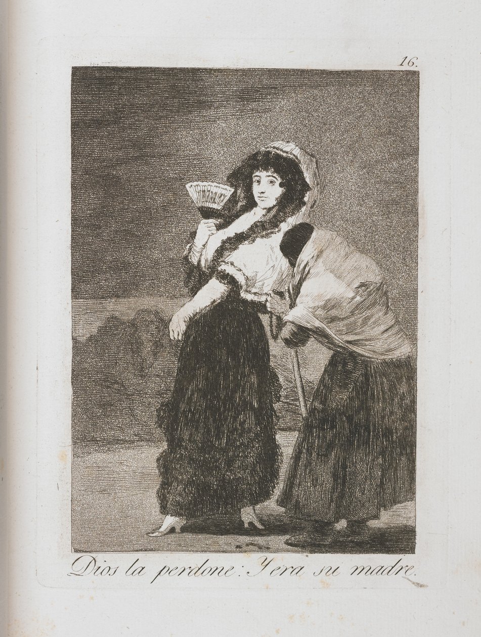 Tányér Los Caprichosból, 1797-1798 alkotó: Francisco de Goya