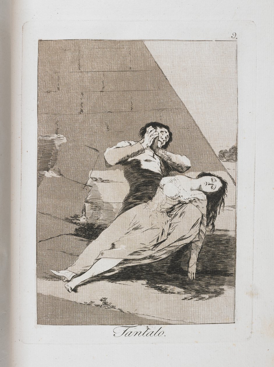 Tányér Los Caprichosból, 1797-1798 alkotó: Francisco de Goya