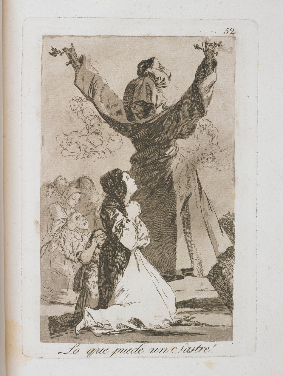Tányér a Los Caprichosból, 1797-1798 alkotó: Francisco de Goya