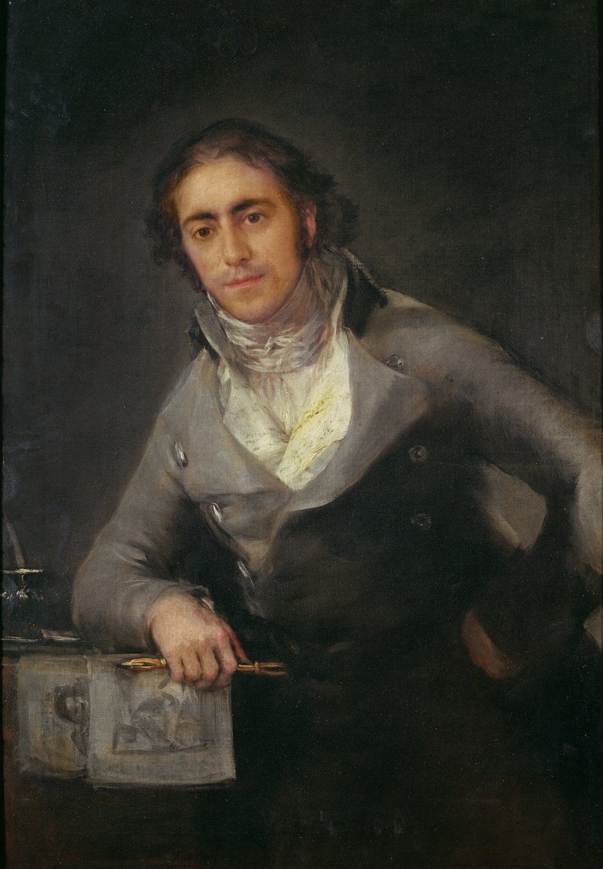 Egy férfi portréja, akit korábban Don Evaristo Perez de Castrónak tartottak alkotó: Francisco de Goya
