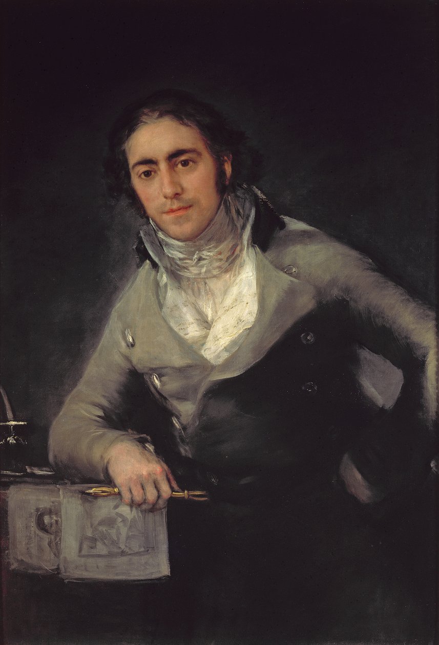 Egy Don Evaristo Perez de Castronak vélt férfi portréja alkotó: Francisco de Goya