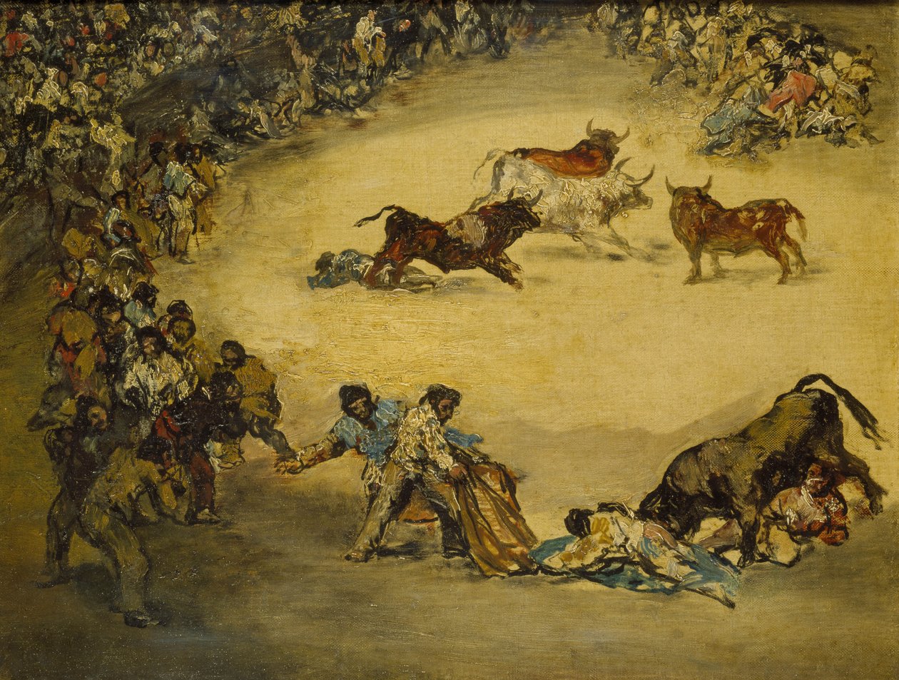 Jelenet egy bikaviadalon: 18. század alkotó: Francisco de Goya