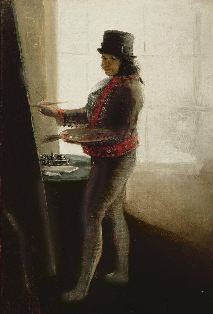 Önarckép a műteremben, 1790 körül alkotó: Francisco de Goya