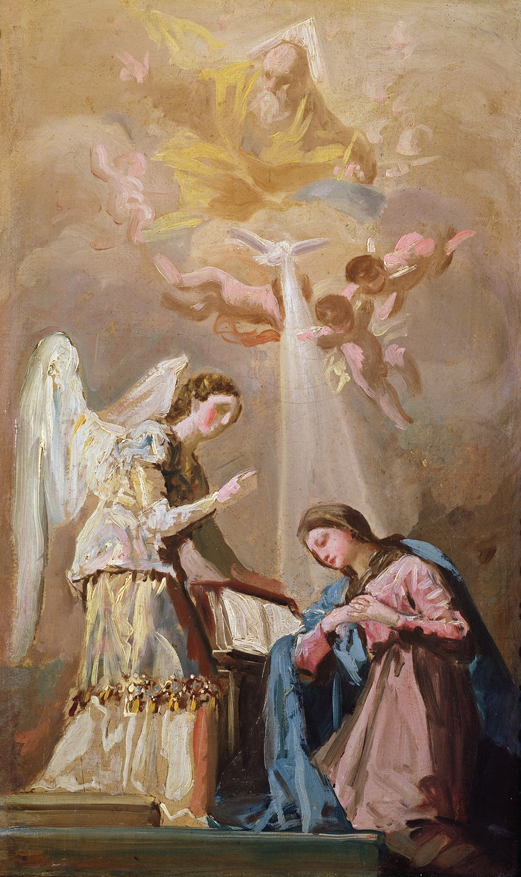 Az Angyali üdvözlet (olaj) alkotó: Francisco de Goya
