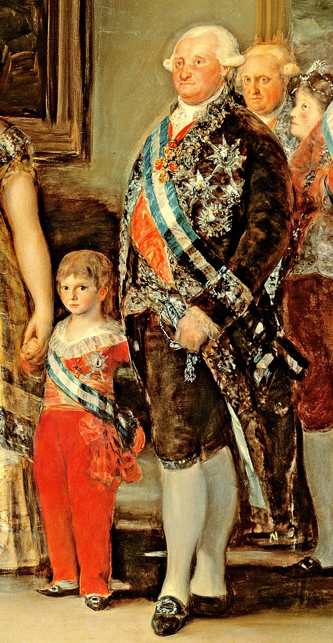 IV. Károly és Mária Lujza spanyol király és királyné családjukkal, 1800 (471. képrészlet) alkotó: Francisco de Goya