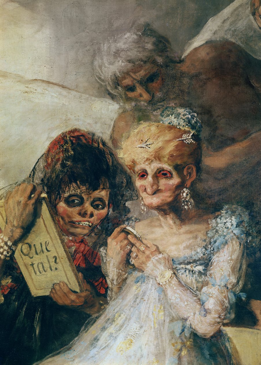 Az öregasszonyok részlet az arcokról, 1808-1812 olaj, vászon alkotó: Francisco de Goya