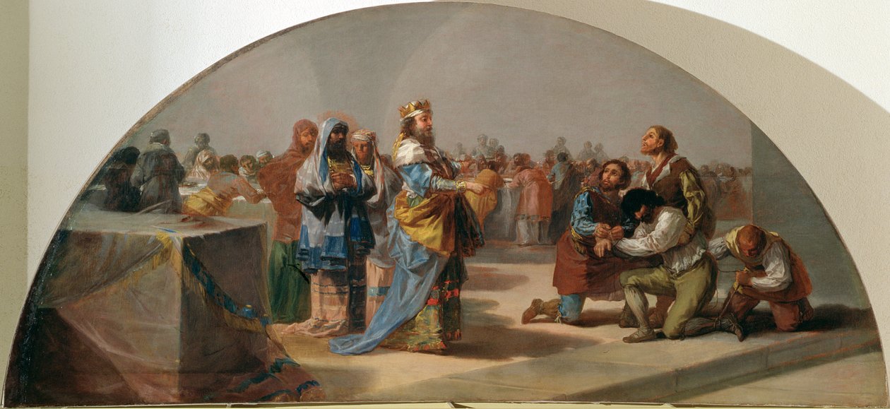 Példabeszéd a vendégekről a királyfi esküvőjén, 1796-97 alkotó: Francisco de Goya