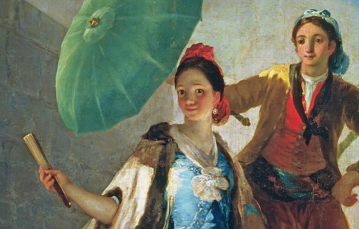 A napernyő, 1777 olaj, vászon, részlet a 38624-ből alkotó: Francisco de Goya