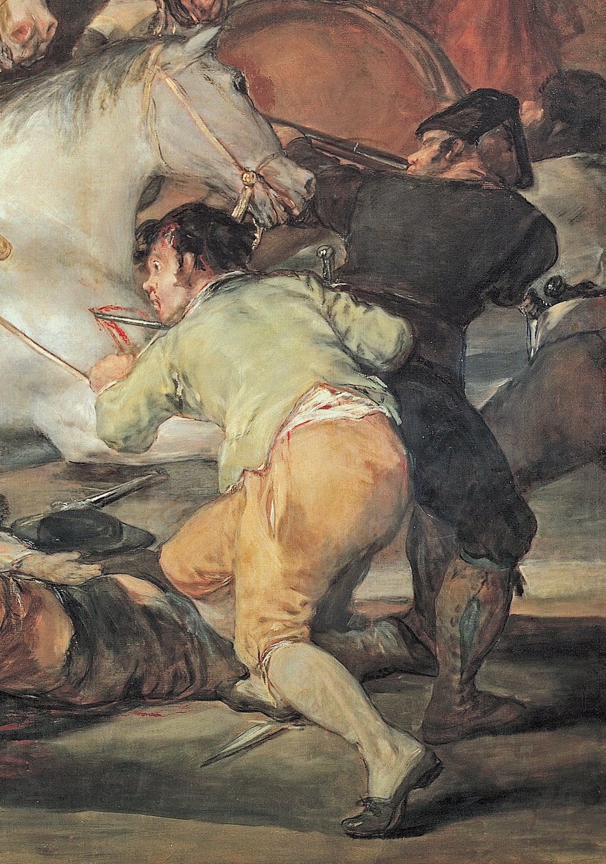 1808. május másodikán. Lázadás a mameluk zsoldosok ellen, 1814 olaj, vászon 38642 részlet, 1814. alkotó: Francisco de Goya