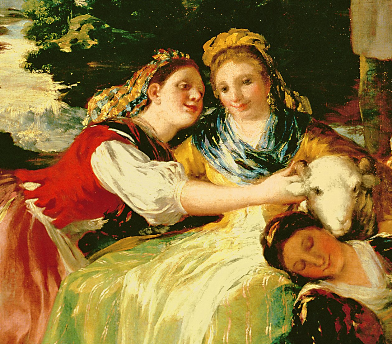 A Mosónők, 1780 előtt olaj, vászon, 61169 részlet alkotó: Francisco de Goya