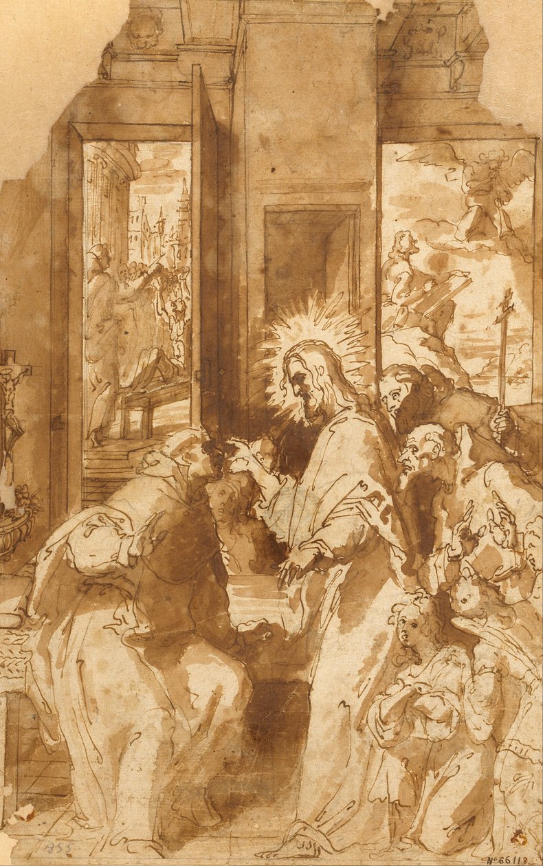 Krisztus jelenése Saint Vincent Ferrernek alkotó: Francisco Ribalta