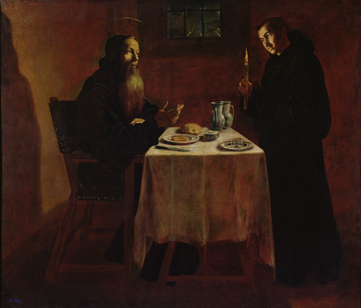 Szent Benedek áldása Szent Maur alkotó: Francisco Rizi