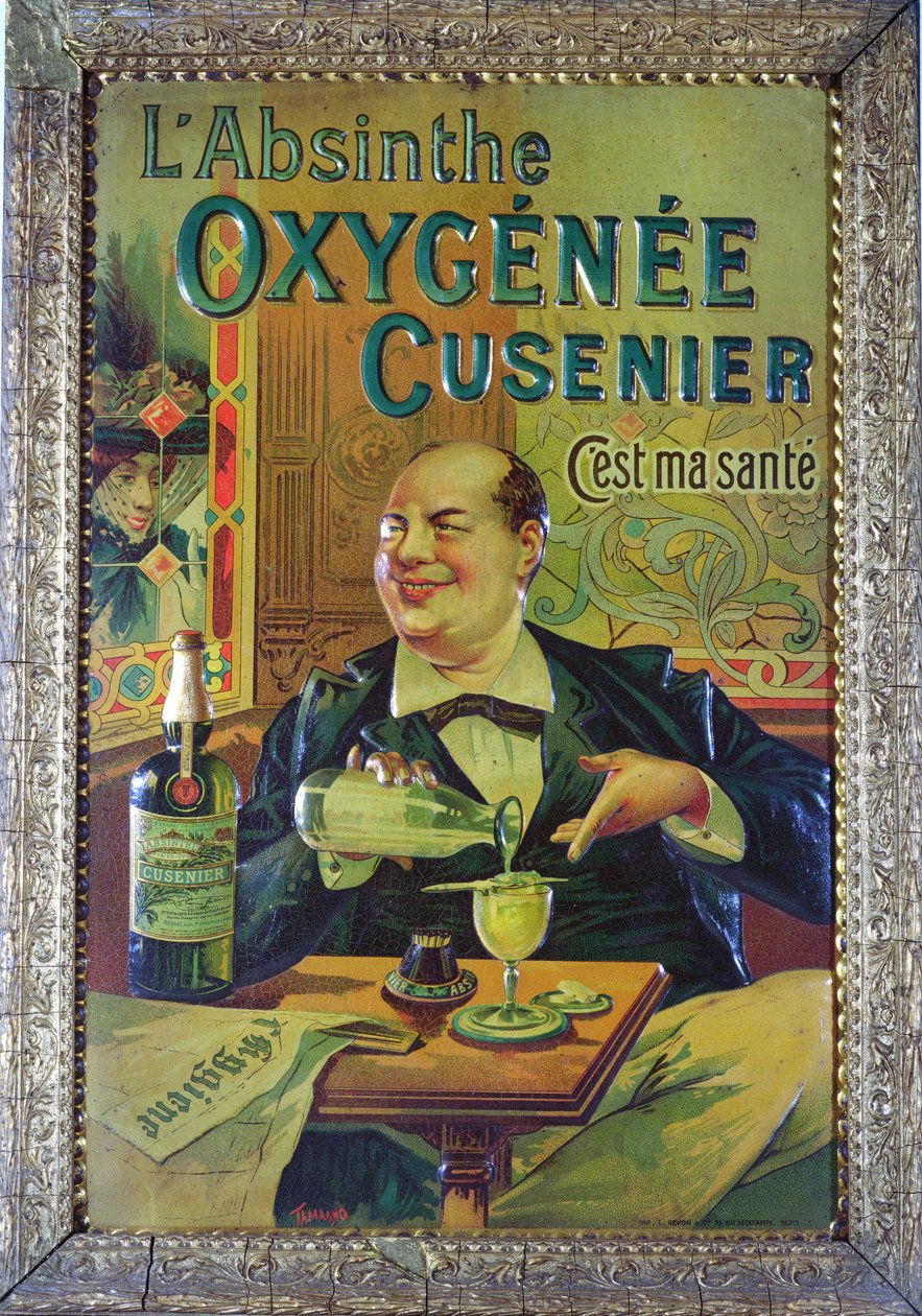 „Oxygenee Cusenier Absinthe” plakát alkotó: Francisco Tamagno