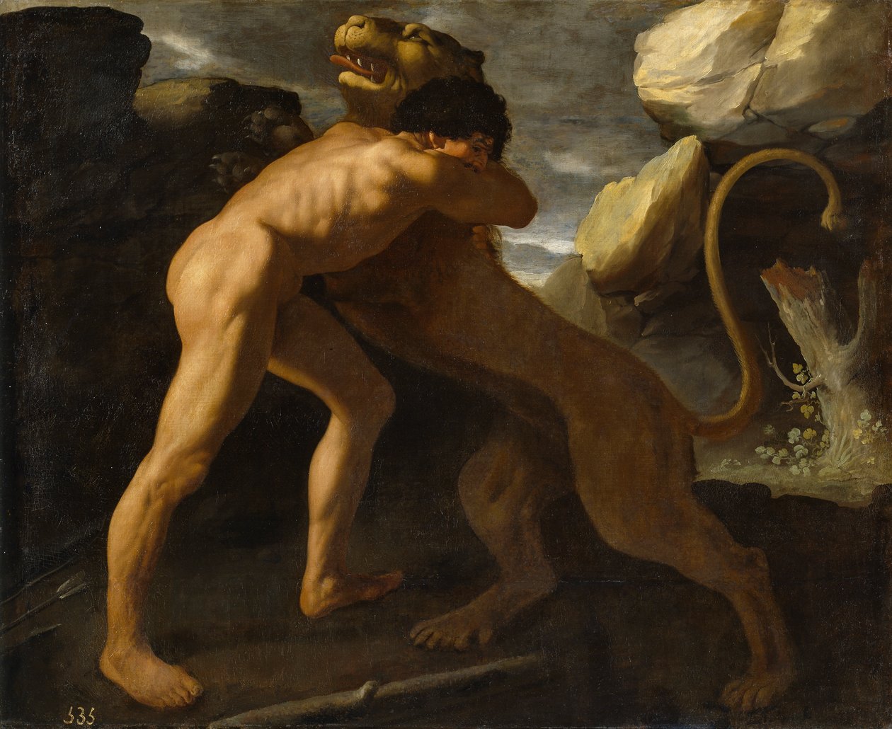Herkules harcol a nemeai oroszlánnal alkotó: Francisco de Zurbaran