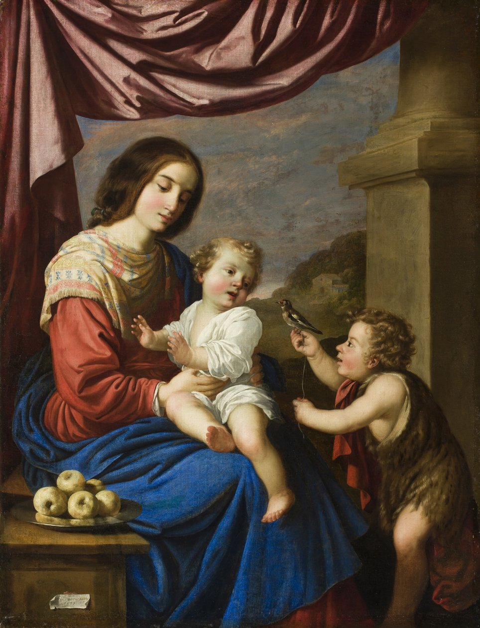 Madonna és gyermeke a csecsemő Szent Jánossal, 1658 alkotó: Francisco de Zurbaran