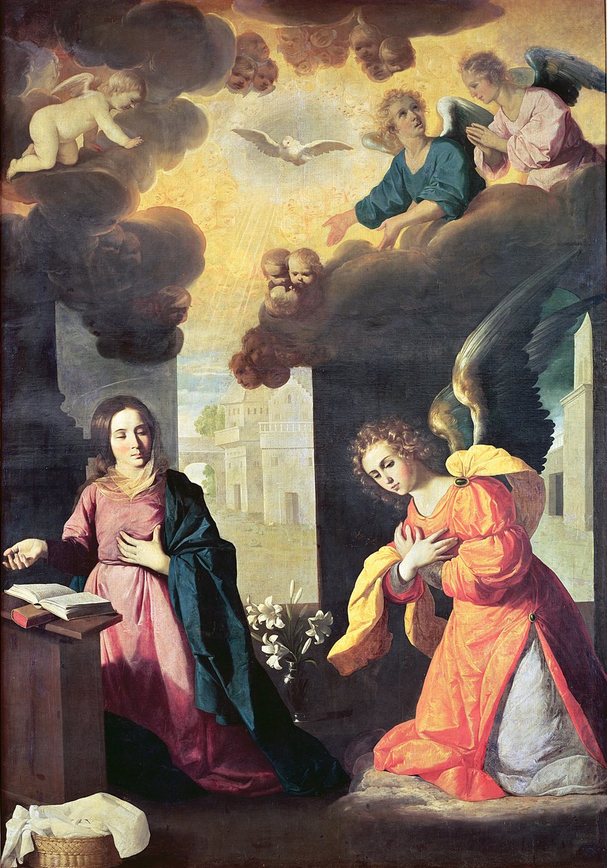Az Angyali üdvözlet alkotó: Francisco de Zurbaran