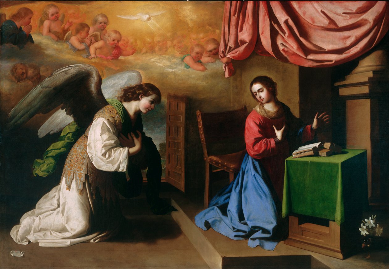 Az Angyali üdvözlet alkotó: Francisco de Zurbaran