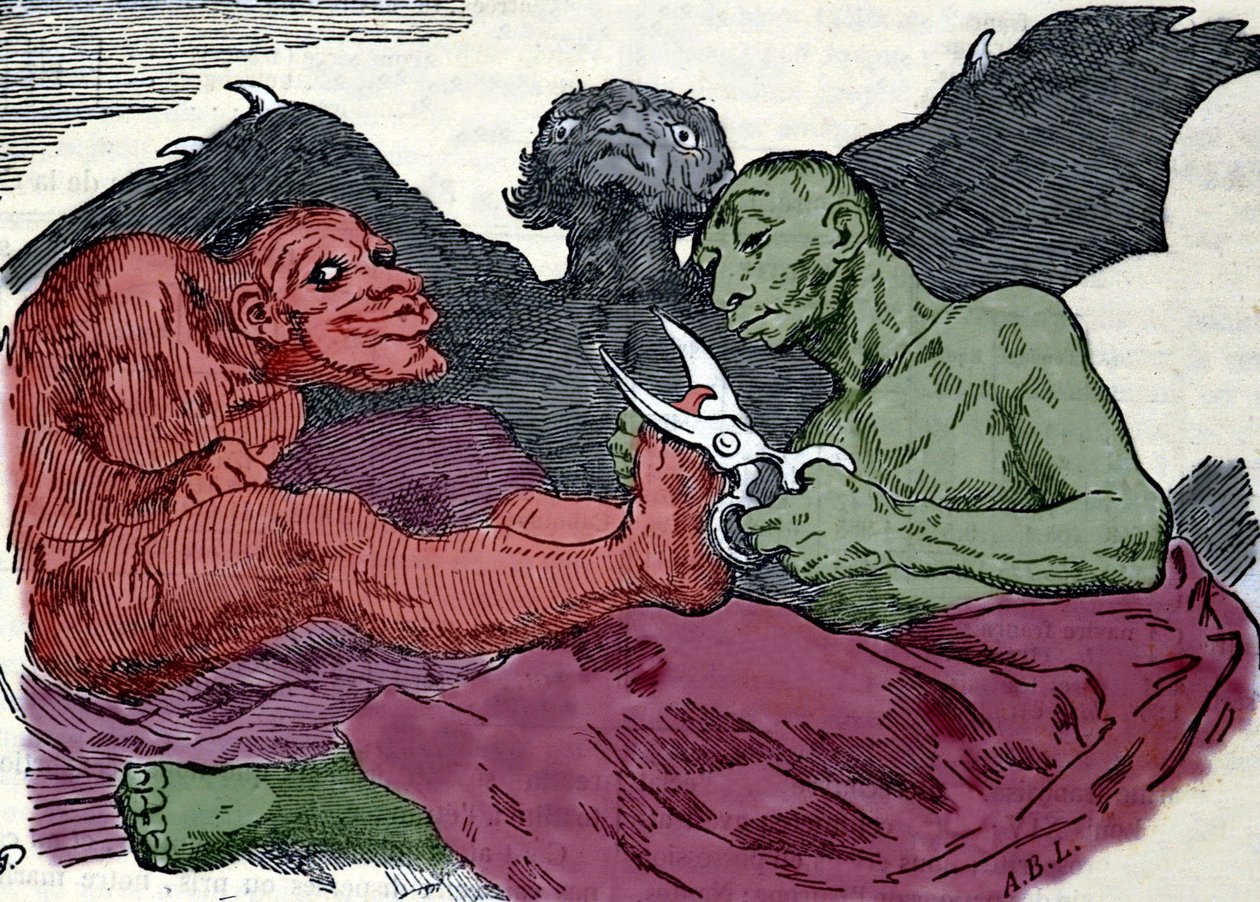 Elkészítik vécéjüket: Francisco Goya y Lucientes (1746-1826) metszete 1820 körül készült. alkotó: Francisco (after) Goya y Lucientes