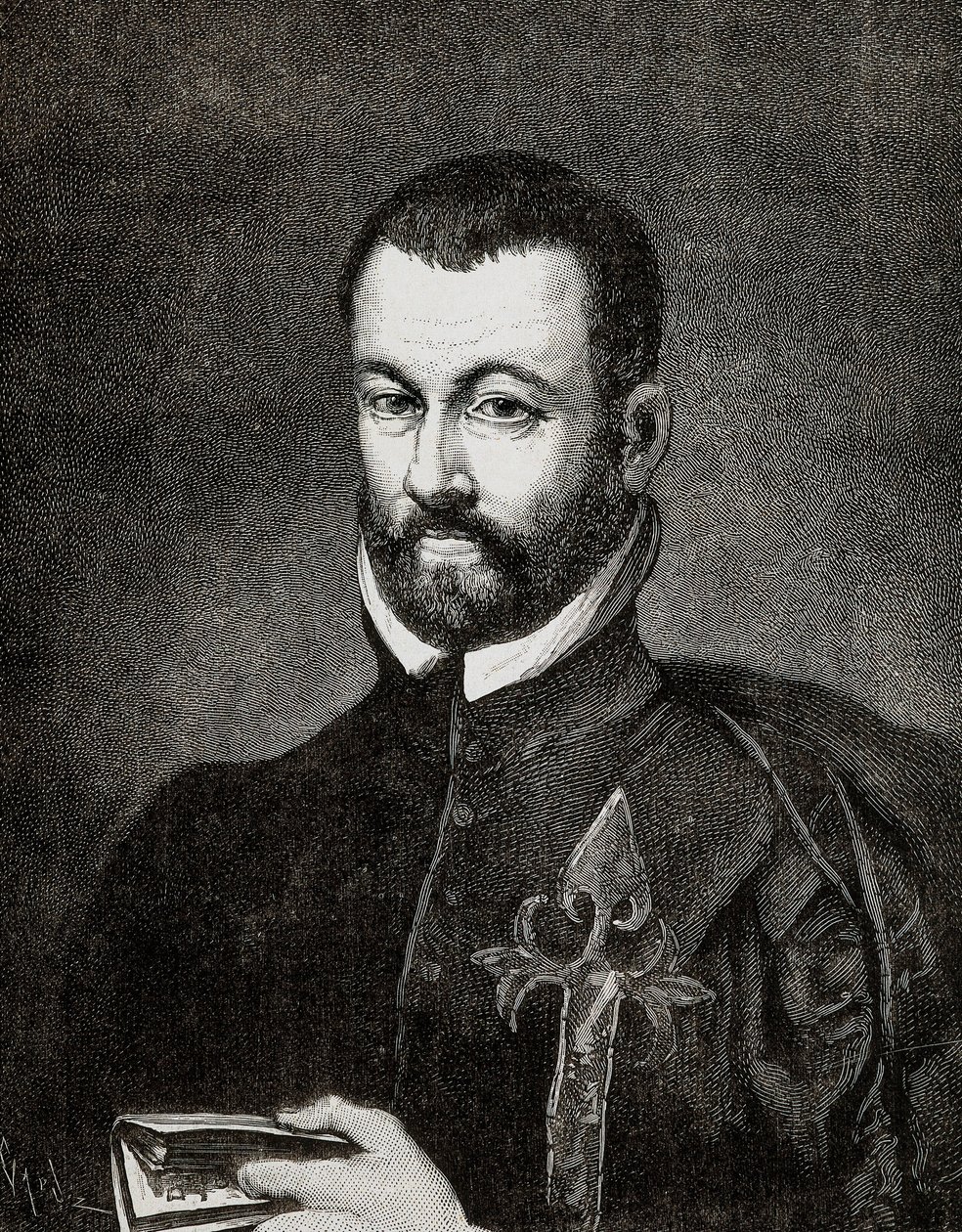 Benito ARIAS MONTANO (1527-1598) spanyol humanista és teológus portréja Francisco Pacheco festménye alapján alkotó: Francisco (after) Pacheco
