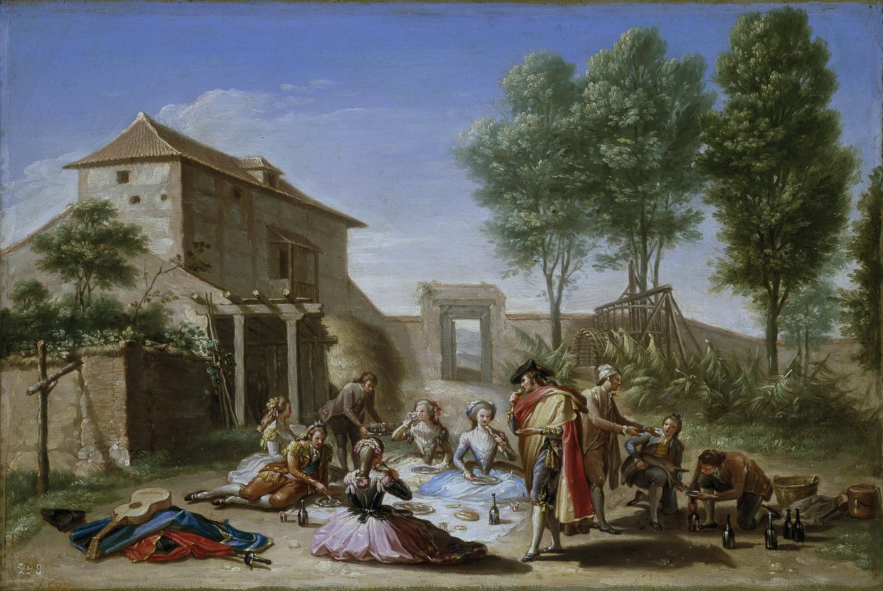 Snack in the Field, 1784-1785 körül (olaj, vászon) alkotó: Francisco Bayeu y Subias