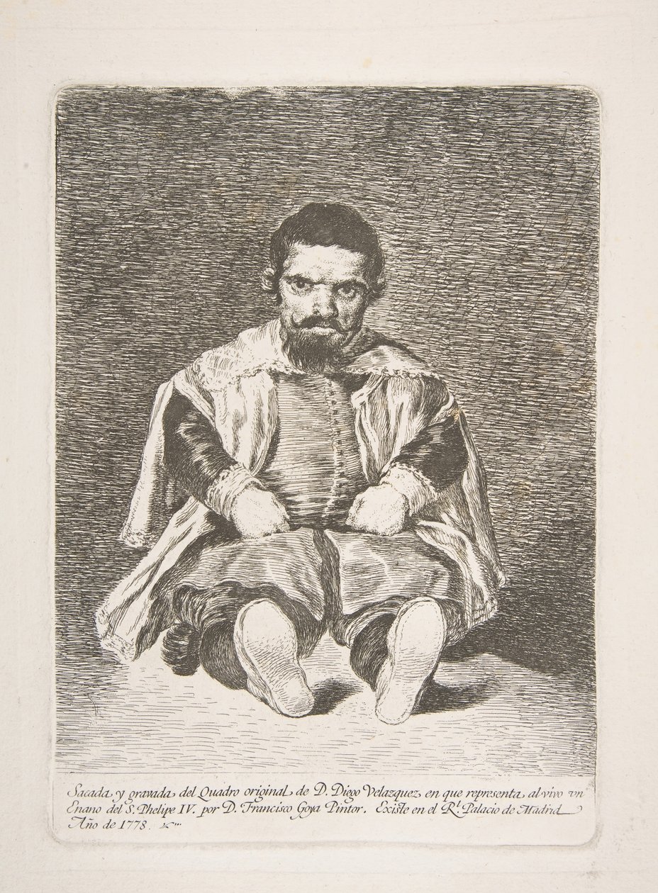 Törpe, törpe, Diego Velázquez után El Primo néven, 1778. alkotó: Francisco de Goya