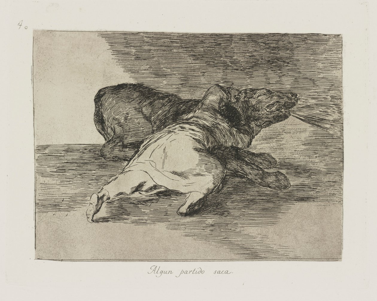 Valamelyik párt kiveszi. (Van belőle valami.), pl. 40 a The Disasters of War sorozatból alkotó: Francisco de Goya