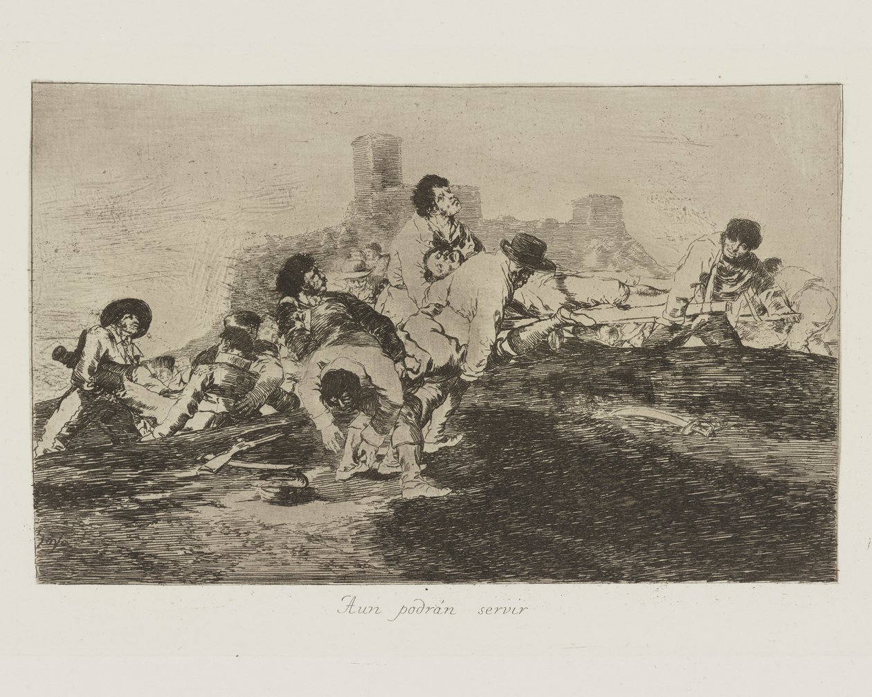 Még szolgálhatnak (They Can Still Be of Use), pl. 24. A háború katasztrófái című sorozatból alkotó: Francisco de Goya