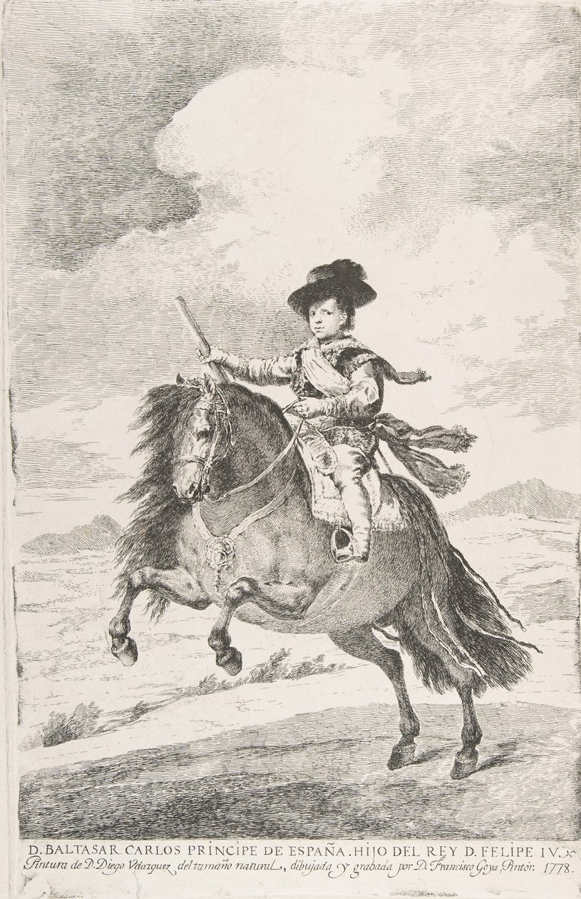Baltasar Carlos, Spanyolország hercege és IV D. Fülöp fia Baltasar Carlos Principe de Espa..., 1778. alkotó: Francisco de Goya