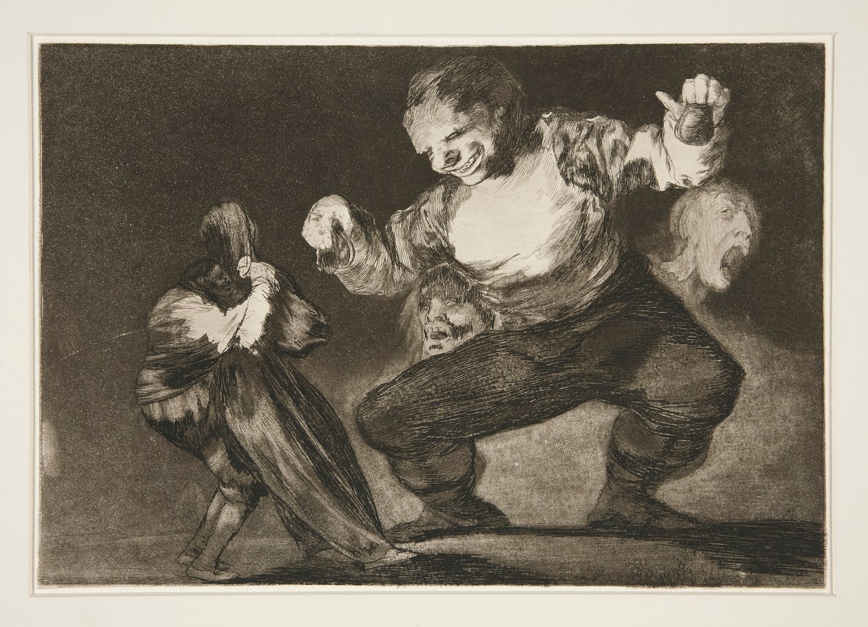 Bobalic?n (Simpleton), pl. 4 a Los proverbios sorozatból alkotó: Francisco de Goya