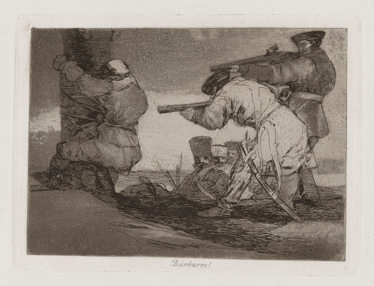 Barbárok! (Barbárok!), 38. tábla A háború katasztrófáiból alkotó: Francisco de Goya